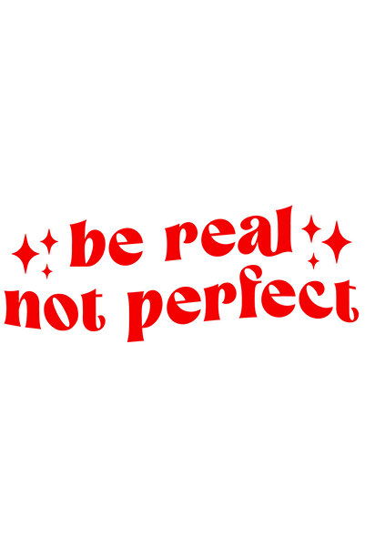 StoryGift Romania Sticker Autocolant 70CM Exterior cu mesajul "Be real, not p...