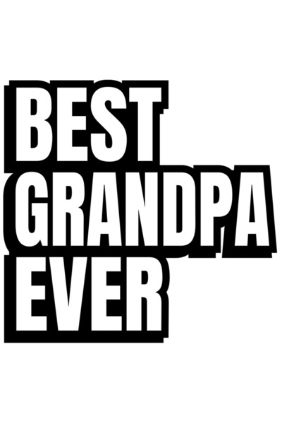 StoryGift Romania Sticker Eticheta 40CM Cu Text In Engleza Best Grandpa Ever,...