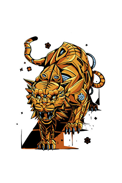 StoryGift Romania Sticker Adeziv 90CM Cu Animal Fioros Stil Leu Din Aur, Monstru, Sf, Cinematografie, Marvel cu