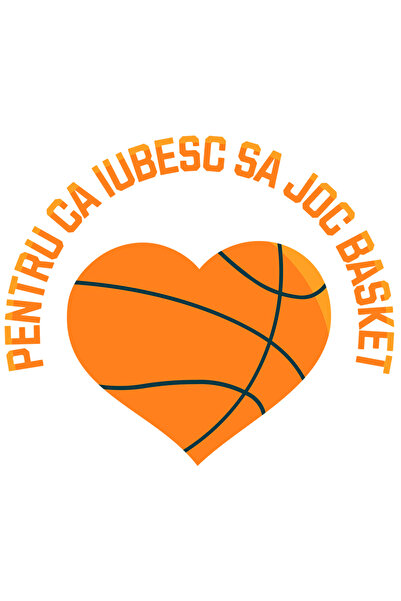 StoryGift Romania Sticker Autocolant 70CM cu Inima Iubitorii De Sport Baschet Echipa Minge Sanatate Motivational