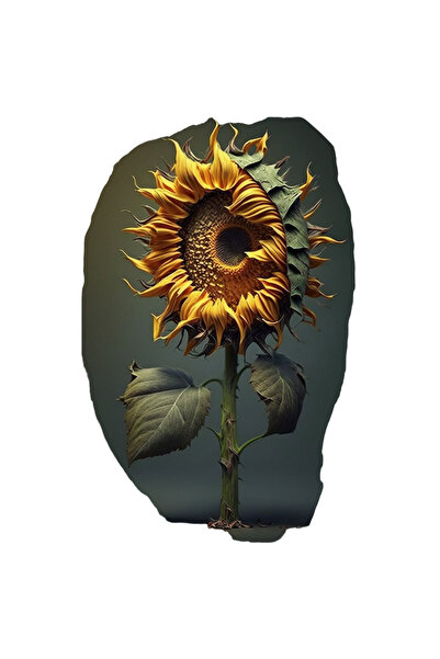 StoryGift Romania Sticker Adeziv 90CM cu Floarea Soarelui, Frunze Inchise la ...