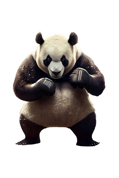 StoryGift Romania Sticker Eticheta 40CM Cu Panda, Box, Manusi, Luptator, Iubitori De Sport, cu Margini Albe, PV