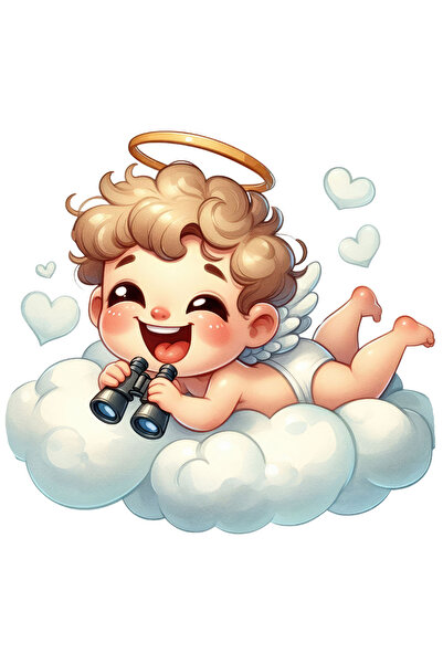 StoryGift Romania Sticker Eticheta 40CM cu un bebelus care rade, spioneaza cu...