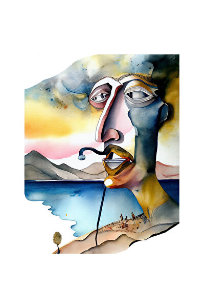 StoryGift Romania Sticker Autocolant 70CM Cu Portret Caricatura, Om Trabuc, M...