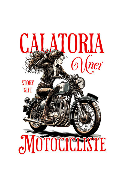 StoryGift Romania Sticker Autocolant 70CM cu Fata Atragatoare Motor Vintige Clasic Pasiune Calatorie Aventura Ho