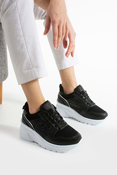 Devida Дамски бели спортни обувки, високи 6 см, удобни, с въздушна подметка, ...