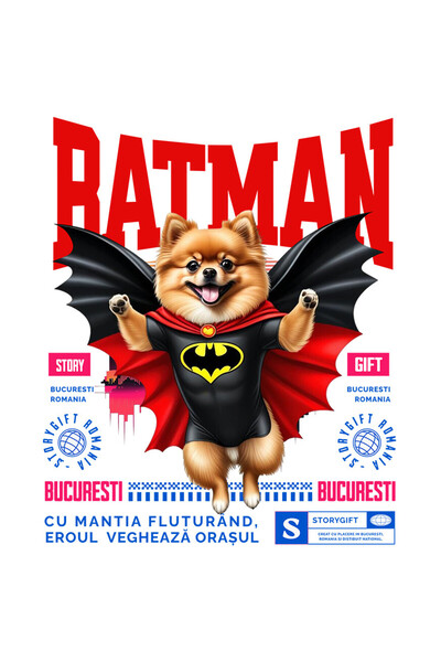StoryGift Romania Sticker Eticheta 40CM cu Pomeranian / pomeranianCaine In Co...