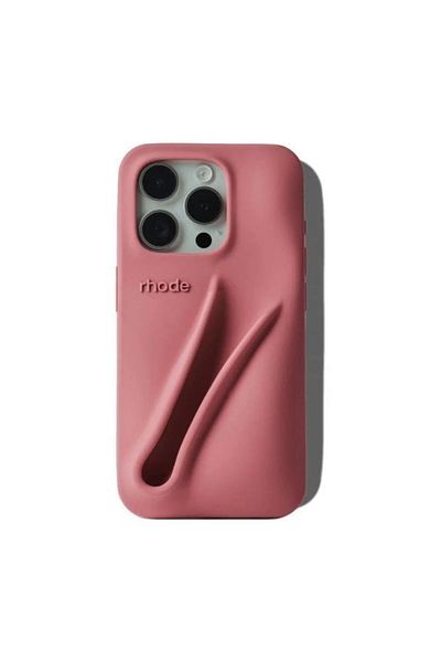 rhode Rod Hailey Bieber Lip Balm Holder Case - Salty Tan iPhone 16 Pro Max