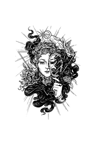 StoryGift Romania Sticker Autocolant 70CM Personalizata Arta Abstracta Zeita Frumusetii, cu Margini Albe, PVC V