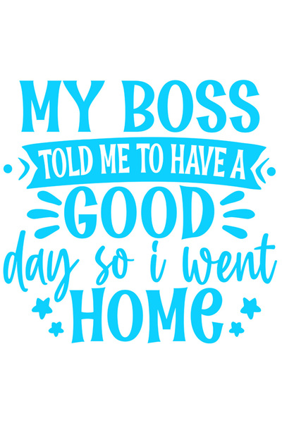 StoryGift Romania Sticker Autocolant 70CM Exterior cu mesajul "Seful mi-a spu...