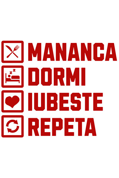 StoryGift Romania Sticker Eticheta 40CM cu Rutina Zilnica Schedule Text Manan...