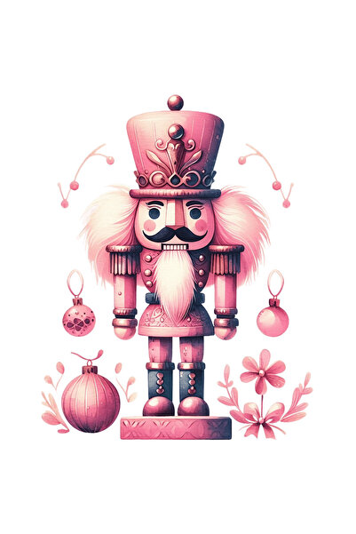 StoryGift Romania Sticker Adeziv 90CM cu un spargator de nuci, soldat, globulete, pentru copii, cu Margini Albe