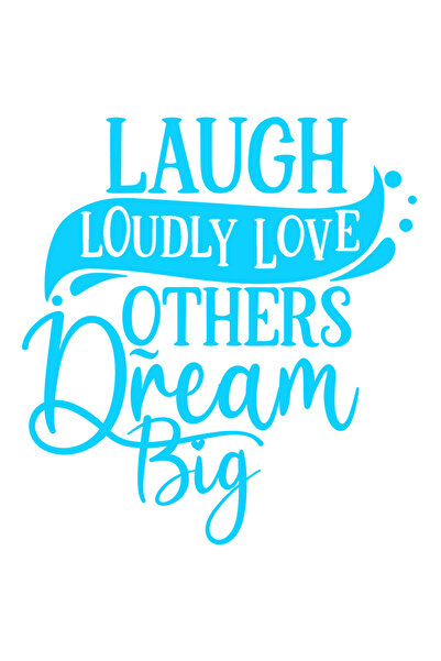 StoryGift Romania Sticker Autocolant 30CM Exterior cu mesajul "Razi zgomotos, iubeste-i pe ceilalti, ai visuri m