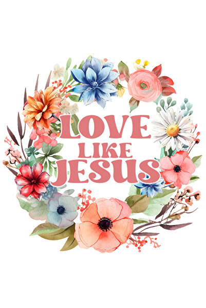 StoryGift Romania Sticker Eticheta 40CM cu mesajul "Love like Jesus", religie...