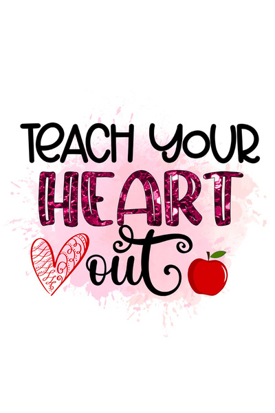 StoryGift Romania Sticker Eticheta 40CM cu mesajul "Teach your heart out", il...
