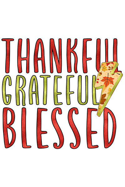 StoryGift Romania Sticker Autocolant 70CM cu mesajul "Thankful, grateful, ble...