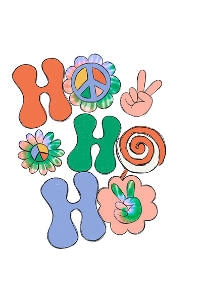 StoryGift Romania Sticker Autocolant 70CM cu mesajul "Ho, Ho, Ho", semnul pac...