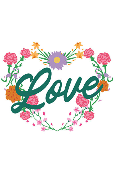 StoryGift Romania Sticker Autocolant 70CM Cu Mesaj In Engleza Love, Flori, In...