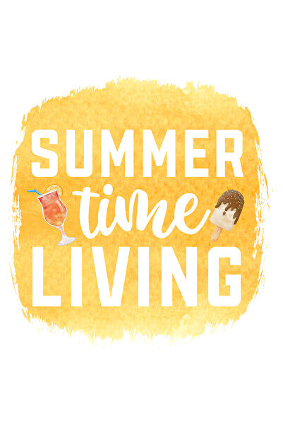 StoryGift Romania Sticker Adeziv 90CM cu mesajul "Summer time living", vara, ...