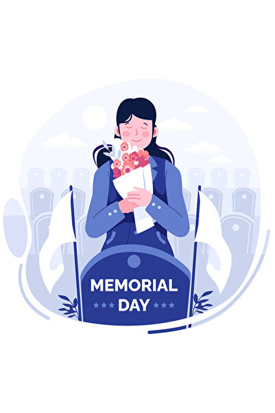 StoryGift Romania Sticker Adeziv 90CM Cu Mesaj In Engleza Memorial Day, Flori...