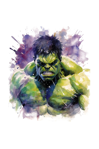 StoryGift Romania Sticker Eticheta 40CM Cu Hulk, Marvel, Avengers, Supereroi, Personaj, Bruce Banner, cu Margin