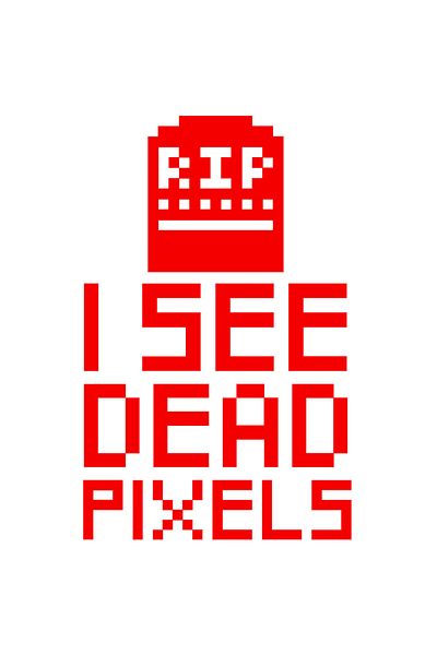 StoryGift Romania Sticker Autocolant 30CM Exterior cu mesajul in engleza "RIP, I see d3ad pixels" - vad pixeli m