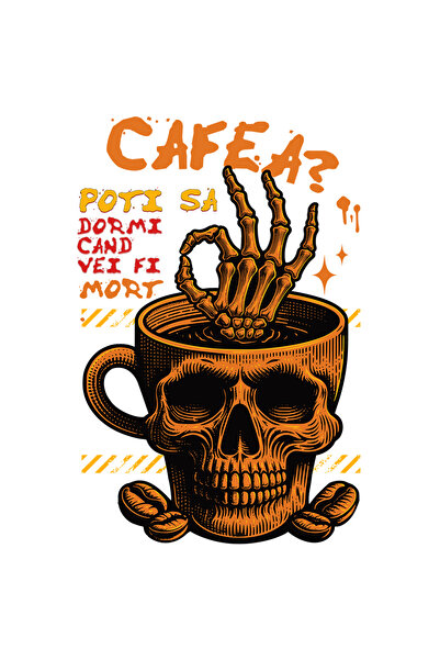 StoryGift Romania Sticker Adeziv 90CM Adeziv Cana de cafea cu forma cap de cr...