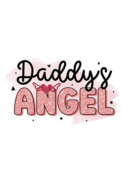StoryGift Romania Sticker Adeziv 90CM cu mesajul "Daddy's angel", ilustratie,...