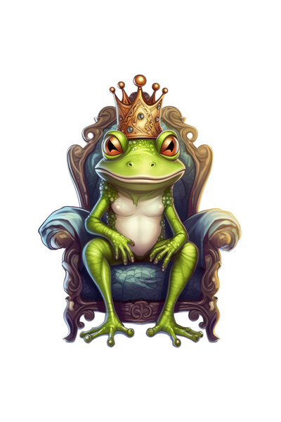 StoryGift Romania Sticker 10 Cm Cu Un Broscoi Furios, Ilustratie, Poarta Coro...