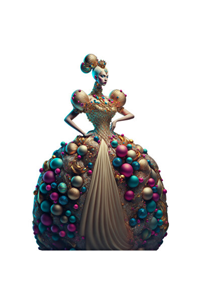 StoryGift Romania Sticker Adeziv 90CM Cu Statuie, Globuri, Rochie, Fantasy, Femeie, cu Margini Albe, PVC Vinyl 90 cm