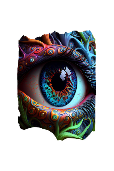 StoryGift Romania Sticker 28 Cm Cu Ochi, Gene, Fantasy, Arta Abstracta, Psihe...