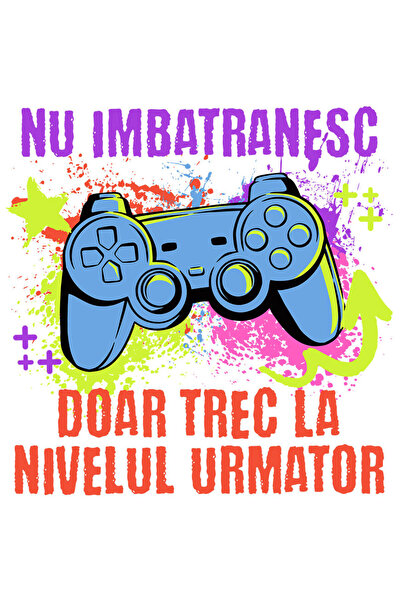 StoryGift Romania Sticker Eticheta 50CM cu Maneta Jocuri Video Text Nu Imbatr...