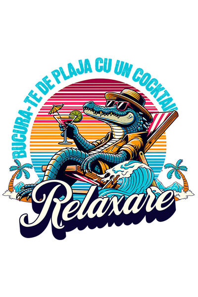 StoryGift Romania Sticker Autocolant 70CM cu Crocodil Cu Palarie Si Ochelari ...