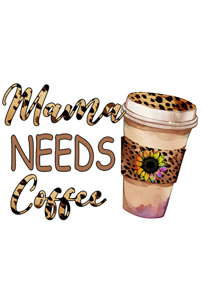 StoryGift Romania Sticker Eticheta 50CM cu mesajul "Mama needs coffee", cafea...