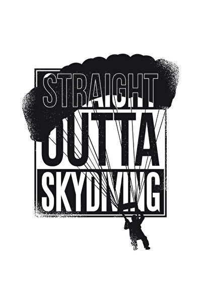 StoryGift Romania Sticker Autocolant 70CM Straight Outto SkyDiving, cu Margin...