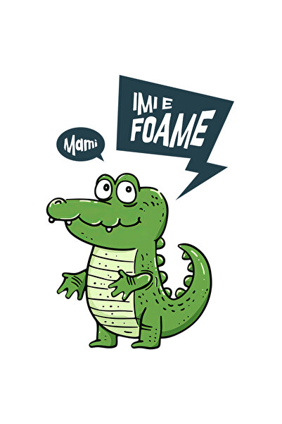 StoryGift Romania Sticker Autocolant 70CM Adeziv Copii crocodil text imi e fa...