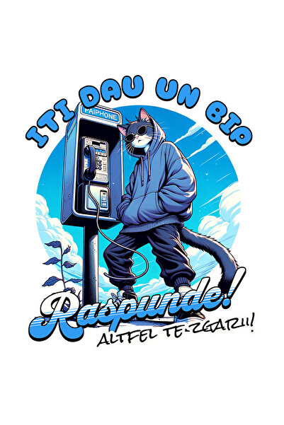 StoryGift Romania Sticker Autocolant 70CM Adeziv pisica la telefon stradal te...