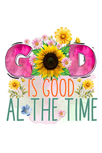 StoryGift Romania Sticker Cu Mesajul "god Is Good All The Time", Religie, Ilu...