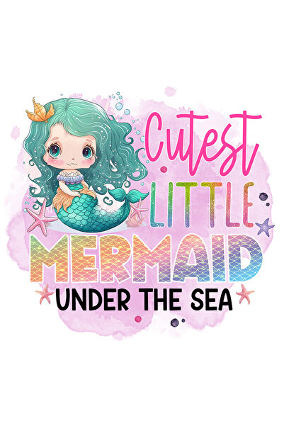 StoryGift Romania Sticker Autocolant 70CM cu mica sirena cu mesajul "Cutest l...