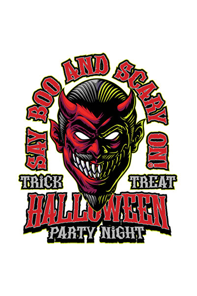 StoryGift Romania Sticker Adeziv 90CM Cu Mesaj In Engleza Say Boo And Scary O...