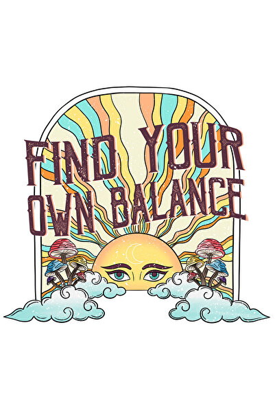 StoryGift Romania Sticker Eticheta 40CM cu mesajul "Find your own balance", s...