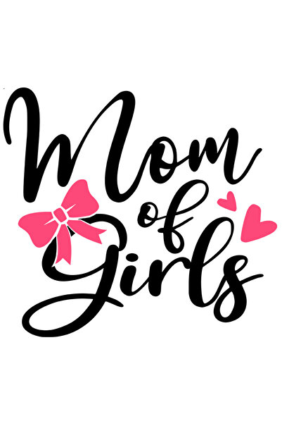 StoryGift Romania Sticker Adeziv 90CM Cu Text In Engleza Mom Of Girls, Inimoa...