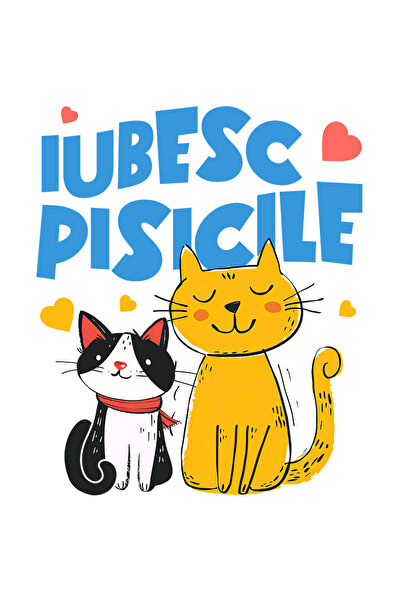 StoryGift Romania Sticker Autocolant 70CM cu Portret Doua Pisci Portocalie Si...