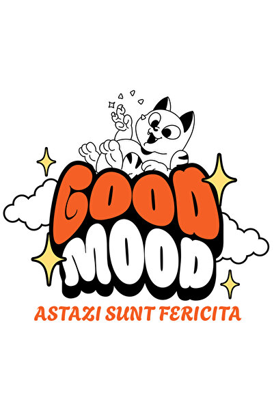 StoryGift Romania Sticker Adeziv 90CM cu Pisica Vesela Text Astazi Sunt Feric...