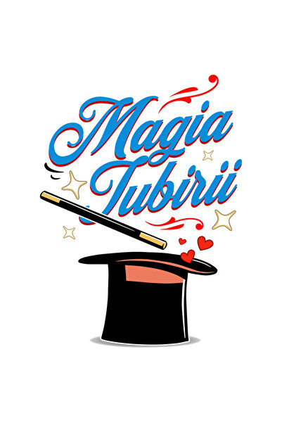 StoryGift Romania Sticker Autocolant 70CM cu Palarie De Magician Text Romanti...