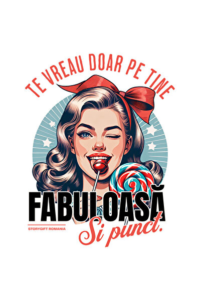 StoryGift Romania Sticker Eticheta 50CM cu Fata Cu Funda Si Acadea Atragatoar...