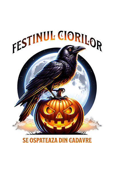 StoryGift Romania Sticker Autocolant 70CM Adeziv festinul ciorilor se ospatea...