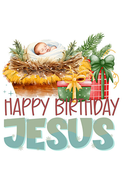 StoryGift Romania Sticker Cu Scena Nasterii Domnului Cu Mesajul "happy Birthd...