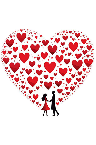 StoryGift Romania Sticker Eticheta 40CM cu o femeie si un barbat care se tin ...