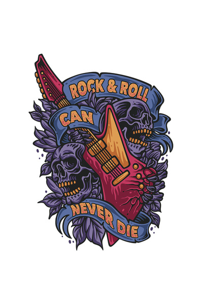 StoryGift Romania Sticker Eticheta 50CM Cu Mesaj In Engleza Rock & Roll Can N...